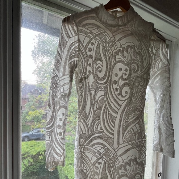 ‘Valerie’ mock neck sequin mini dress - Picture 4 of 4